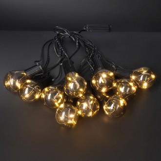 Solight venkovní řetěz s dekorativním LED žárovkami, 10x micro LED žárovka, 3m, 3xAA Stupeň krytí (IP): IP44