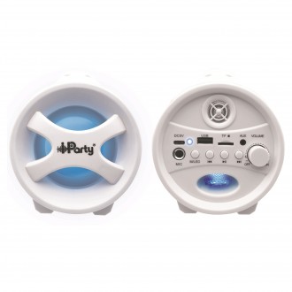 Přenosný reproduktor iParty Boombox s mikrofonem a světelnými efekty