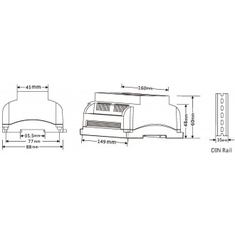 T-led - DMX dimLED dekodér 24CH DIN Varianta: DMX dimLED dekodér 24CH DIN
