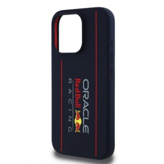 Red Bull Silicone Vertical Logo MagSafe Zadní Kryt pro iPhone 15 Pro Navy