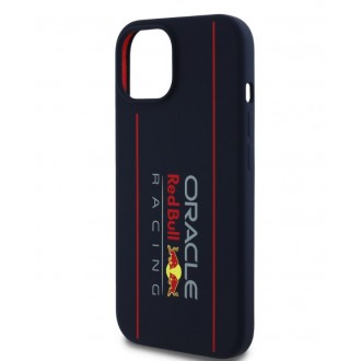 Red Bull Silicone Vertical Logo MagSafe Zadní Kryt pro iPhone 15 Navy