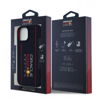 Red Bull Silicone Vertical Logo MagSafe Zadní Kryt pro iPhone 15 Navy