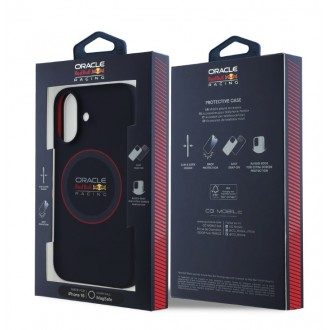 Red Bull Silicone Red Ring MagSafe Zadní Kryt pro iPhone 16 Navy