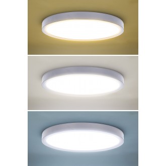Solight LED osvětlení s dálkovým ovladačem Estela White, 36W, 2700lm, 30cm, změna chromatičnosti, stmívatelné Barevná teplota (К): 3000-6000 K, Stupeň krytí (IP): IP20