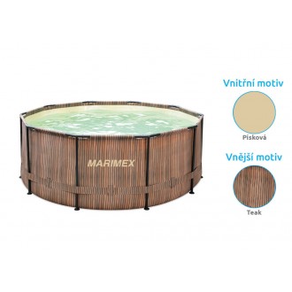 Bazén Florida 3,05x0,91 m se skimmerem - motiv TEAK