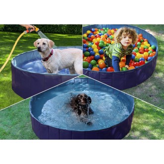 Skládací bazén pro psy - O 80 cm modrý