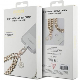 Guess Wrist Chain 4G Charm Strap Gold