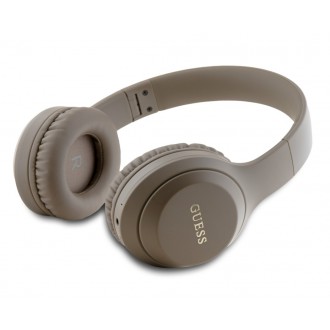 Guess Classic Silver Logo Bluetooth Stereo Headphone Brown