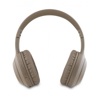 Guess Classic Silver Logo Bluetooth Stereo Headphone Brown