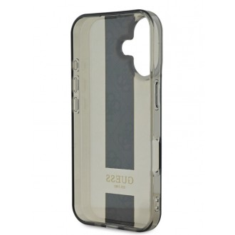 Guess IML Middle 4G Stripe Zadní Kryt pro iPhone 16 Black