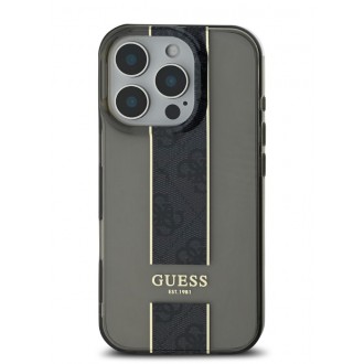 Guess IML Middle 4G Stripe Zadní Kryt pro iPhone 16 Pro Black