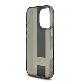 Guess IML Middle 4G Stripe Zadní Kryt pro iPhone 16 Pro Black