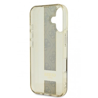 Guess IML Middle 4G Stripe Zadní Kryt pro iPhone 16 Brown