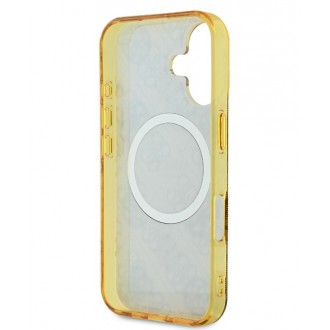 Guess IML 4G Peony MagSafe Zadní Kryt pro iPhone 16 Brown