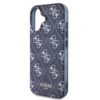 Guess IML Denim Effect MagSafe Zadní Kryt pro iPhone 16 Dark Blue