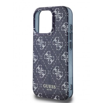 Guess IML Denim Effect MagSafe Zadní Kryt pro iPhone 16 Pro Dark Blue