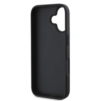 Guess PU 4G Metal Logo Zadní Kryt pro iPhone 16 Grey