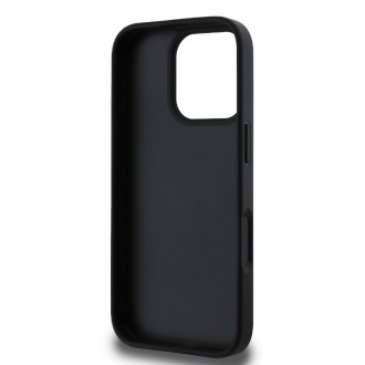 Guess PU 4G Metal Logo Zadní Kryt pro iPhone 16 Pro Grey