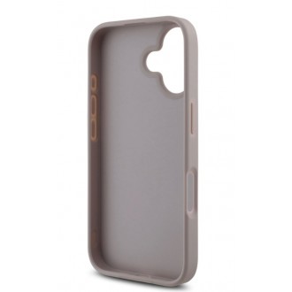 Guess PU 4G Metal Logo Zadní Kryt pro iPhone 16 Pink