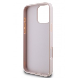 Guess PU 4G Metal Logo Zadní Kryt pro iPhone 16 Pro Pink