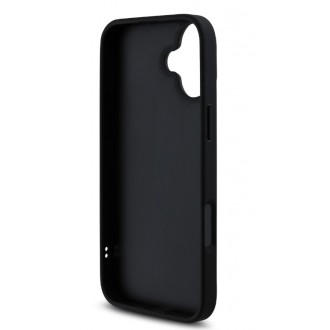 Guess PU Leather Quilted Zadní Kryt pro iPhone 16 Black