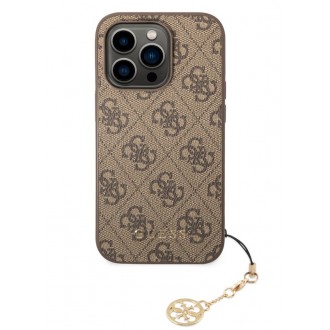 Guess 4G Charm Zadní Kryt pro iPhone 13 Pro Tone on Tone Brown