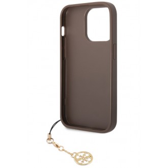 Guess 4G Charm Zadní Kryt pro iPhone 13 Pro Tone on Tone Brown