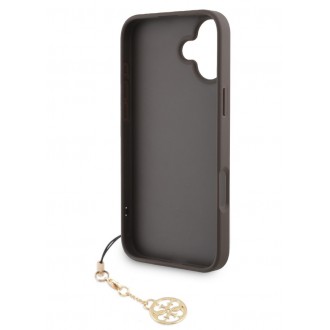 Guess 4G Charm Zadní Kryt pro iPhone 16 Tone on Tone Brown