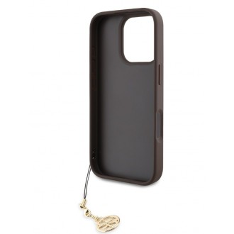 Guess 4G Charm Zadní Kryt pro iPhone 16 Pro Tone on Tone Brown