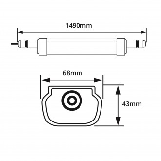 T-led - Prachotěsné svítidlo TRIPROOF TR150 60W Varianta: Studená bílá