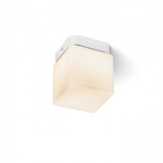 Rendl - ESICA SQ stropní chrom 230V LED 6W IP44 3000K Barva/Materiál: chrom