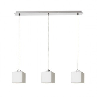 Rendl - DADOS III 60 závěsná opálové sklo/chrom 230V LED E27 3x11W Barva/Materiál: matný nikl, opálové sklo