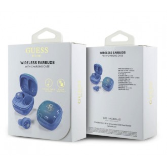 Guess 4G Logo Mini TWS Bezdrátová Sluchátka Blue