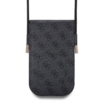 Guess PU 4G Big Love Logo Taška na Telefon Black