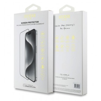 Guess Tvrzené Sklo 2.5D pro iPhone 16 Pro Max Black