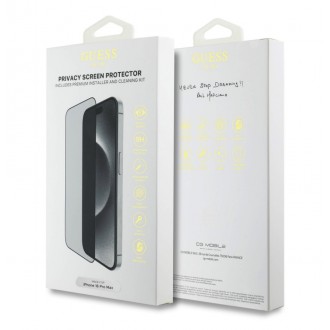 Guess Tvrzené Sklo 2.5D PRIVACY pro iPhone 16 Pro Max Black