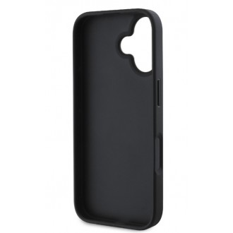 Guess PU 4G Metal Logo Zadní Kryt pro iPhone 16 Plus Grey