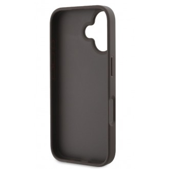 Guess PU 4G Metal Logo Zadní Kryt pro iPhone 16 Plus Brown
