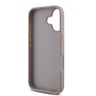 Guess PU 4G Metal Logo Zadní Kryt pro iPhone 16 Plus Pink