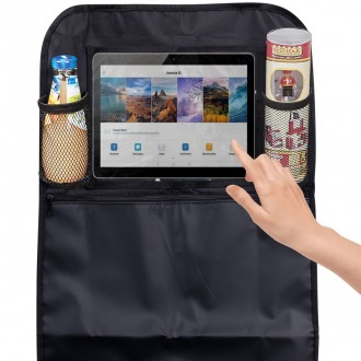 Organizér do auta na zadní stranu předního sedadla 70x45cm - kapsa na tablet 12 palců