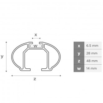 Příčníky na klasické podélníky / hagusy Aroso Wolf 120cm - aluminium / uzamykatelné