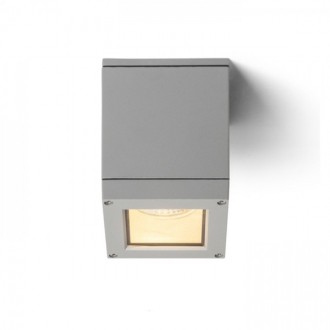Rendl - QUADRA M stropní antracitová 230V LED E27 8W IP54 Barva: Šedá