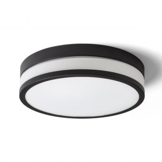 Rendl - CIRA LED 35 stropní opálové sklo/černá 230V LED 24W IP44 3000K Barva/Materiál: chrom, opálové sklo