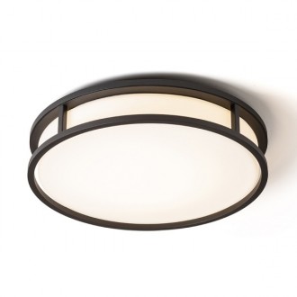Rendl - GRANDE LED 35 stropní opálové sklo/černá 230V LED 24W IP44 3000K Barva/Materiál: chrom, opálové sklo