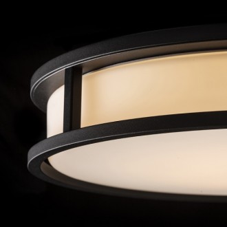 Rendl - GRANDE LED 35 stropní opálové sklo/černá 230V LED 24W IP44 3000K Barva/Materiál: chrom, opálové sklo