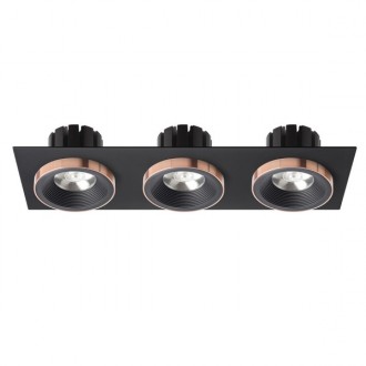 Rendl - SHARM SQ III zápustná bílá měď 230V LED 3x10W 24° 3000K Barva: Černá