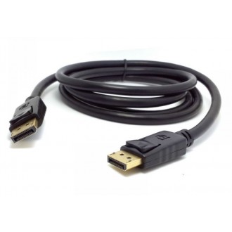 DeTech Kabel DP-DP M/M, 1.8м - černá