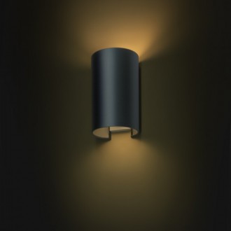 Rendl - RON W 15/25 nástěnná Monaco holubí šeď/stříbrné PVC 230V LED E27 15W Barva: černá/bílé PVC