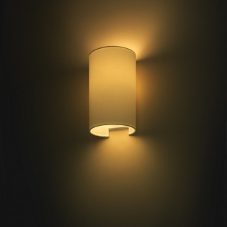 Rendl - RON W 15/25 nástěnná Monaco holubí šeď/stříbrné PVC 230V LED E27 15W Barva: černá/bílé PVC