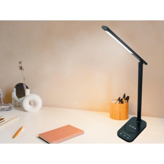 NEDES - LED lampa JENY stmívatelná s časovačem, bezdrátovým nabíjením a USB 8W - DL4305/B